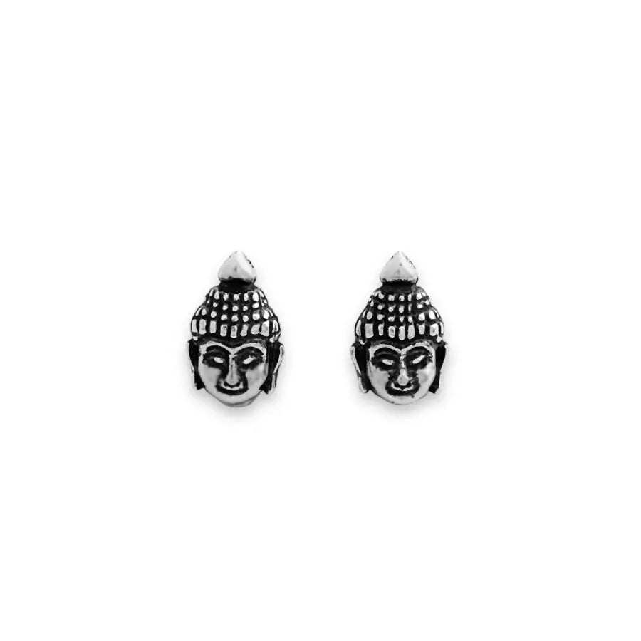 Buddha head stud earrings