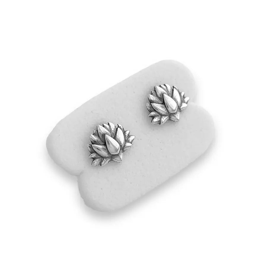 Lotus flower stud earrings