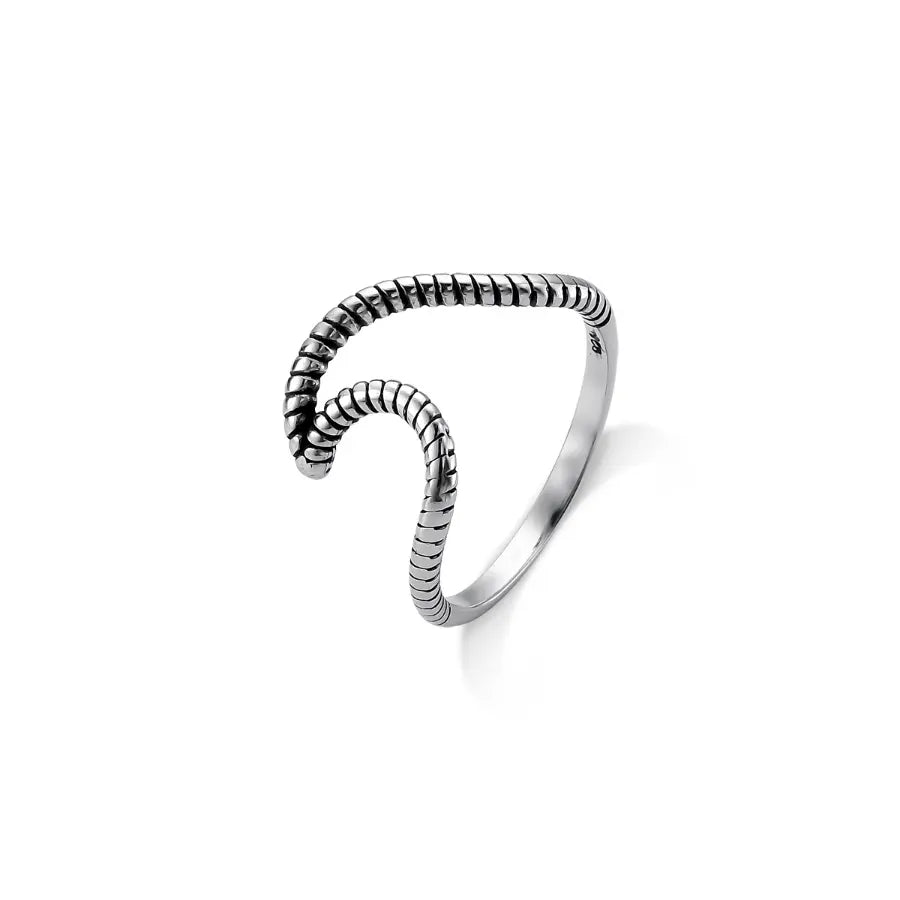 Textured wave ring