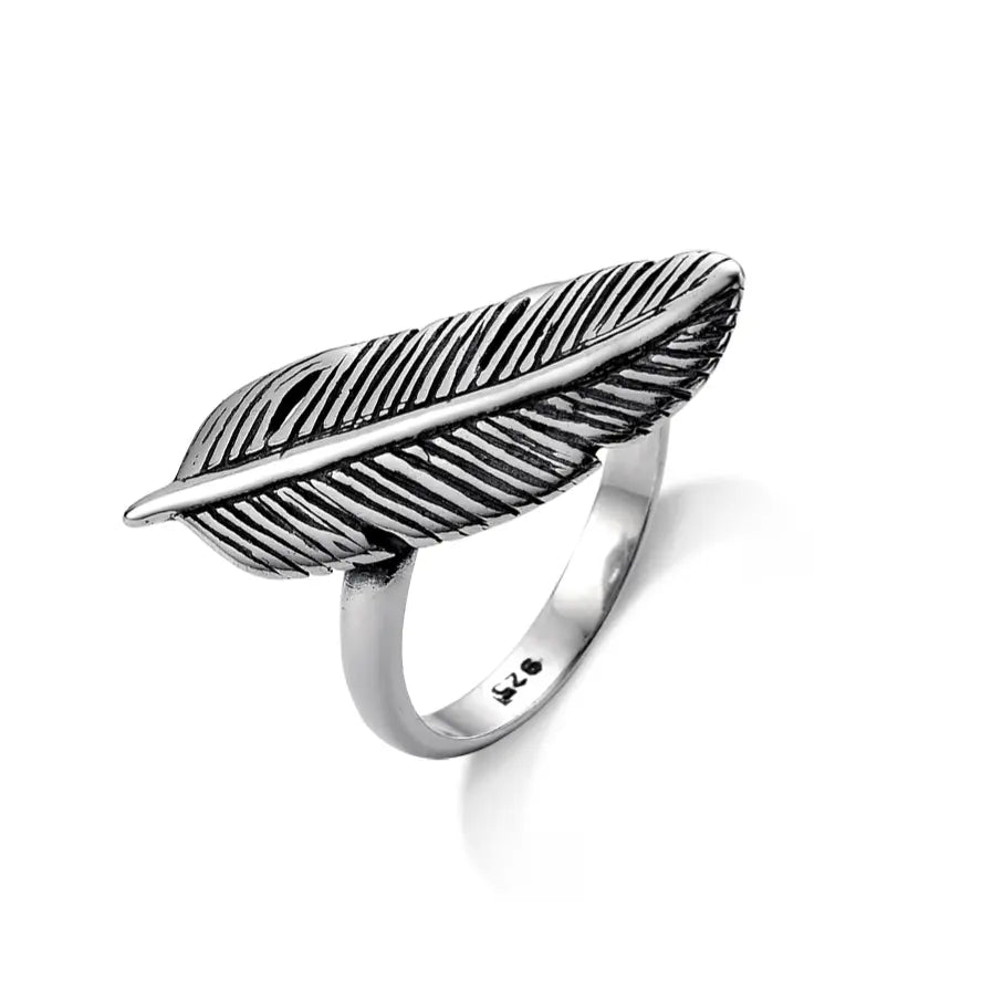 Elongated feather ring