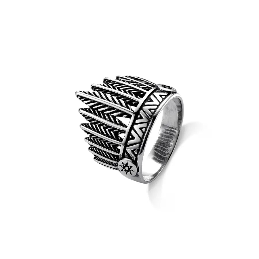 Crown feather ring