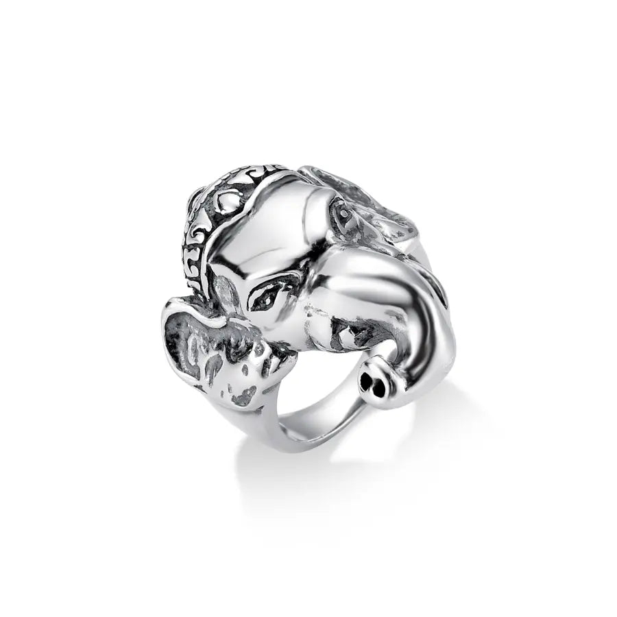 Textured Ganesha head ring