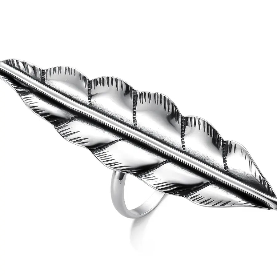 Statement leaf ring