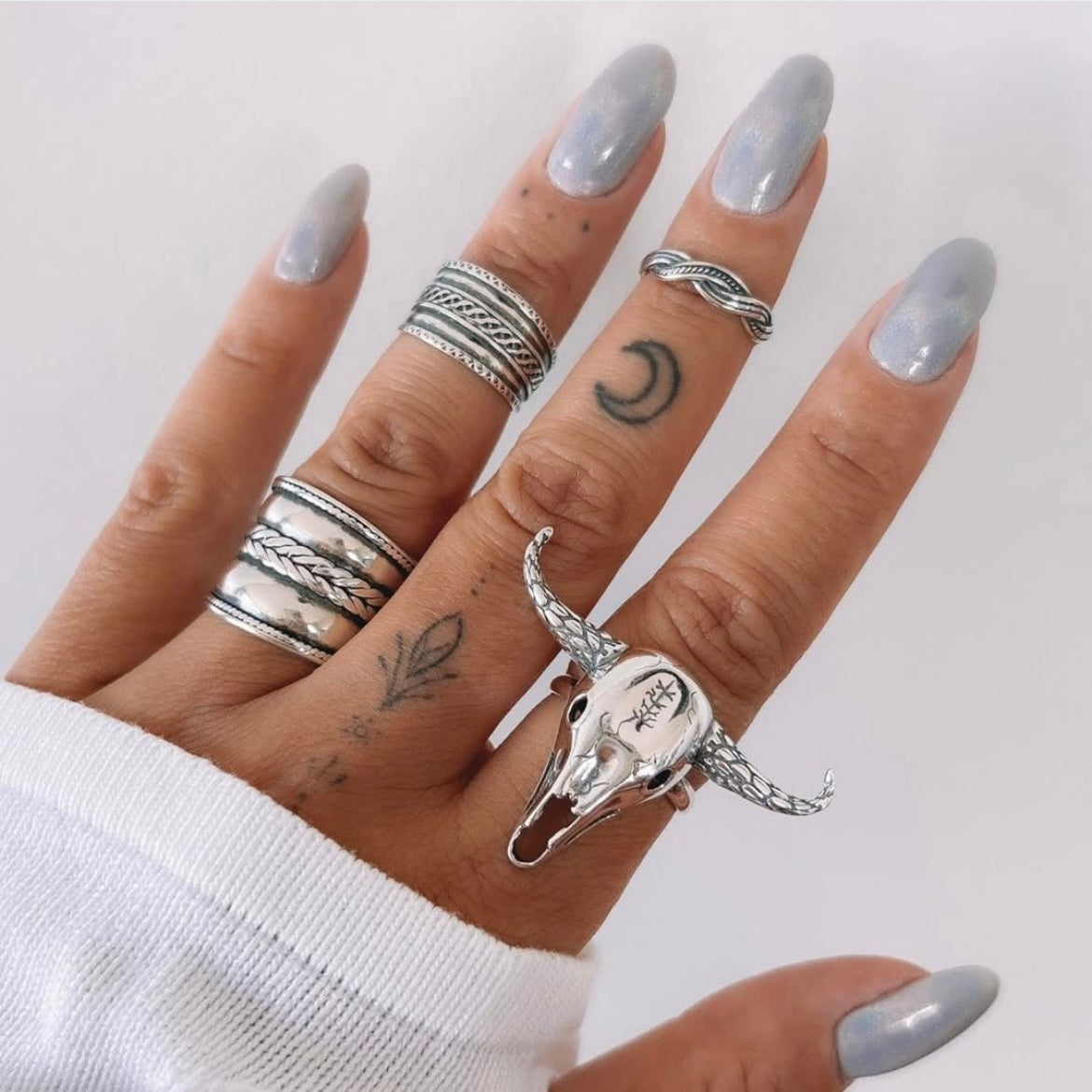 Oversized Bull Skull Ring