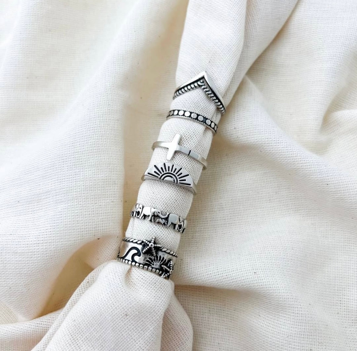 Elephant Family Band Ring