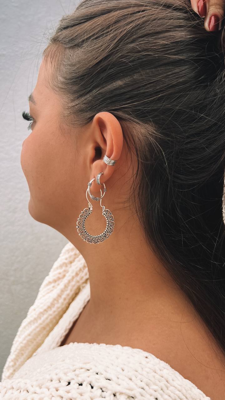 Mandala Hoop Earrings