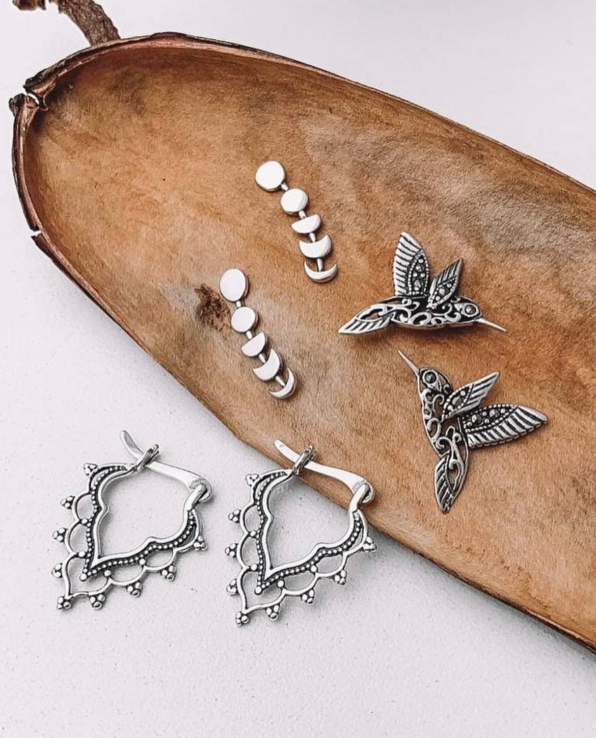 Hummingbird Stud with Marcasite Earrings