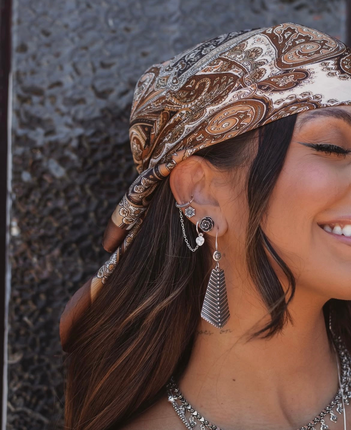 Boho Floral Stud Earrings