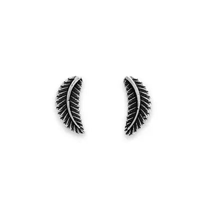 Slim leaf stud earrings