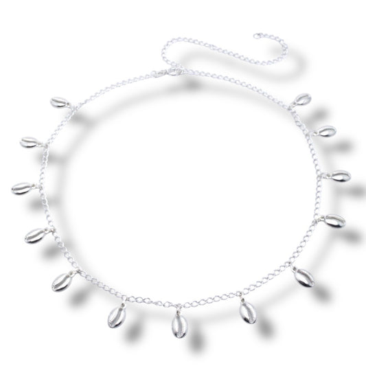 Cowrie shell choker