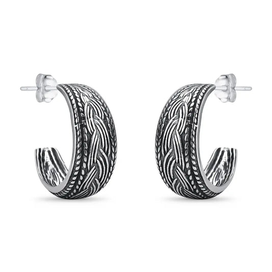 Open hoop Indian earrings