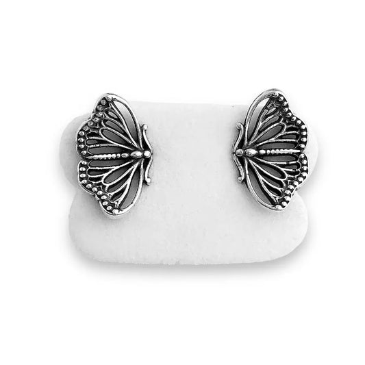 Cutout butterfly stud earrings