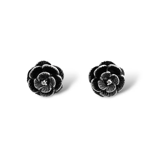 Boho floral stud earrings