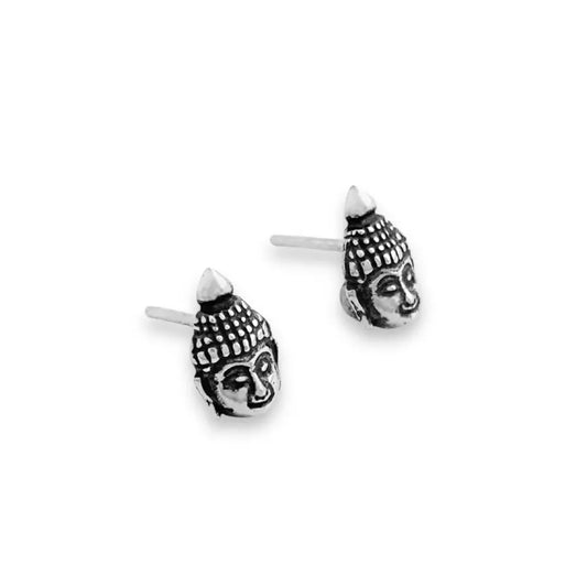 Buddha head stud earrings