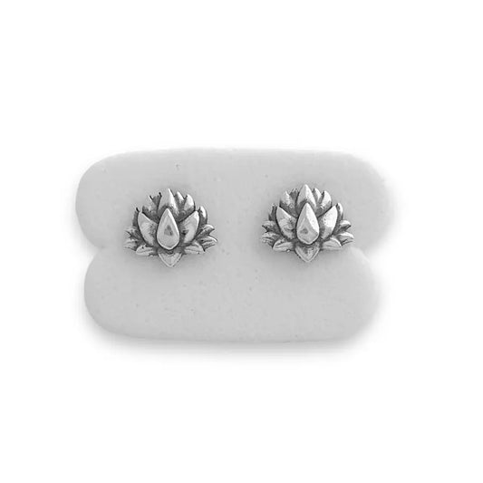 Lotus flower stud earrings