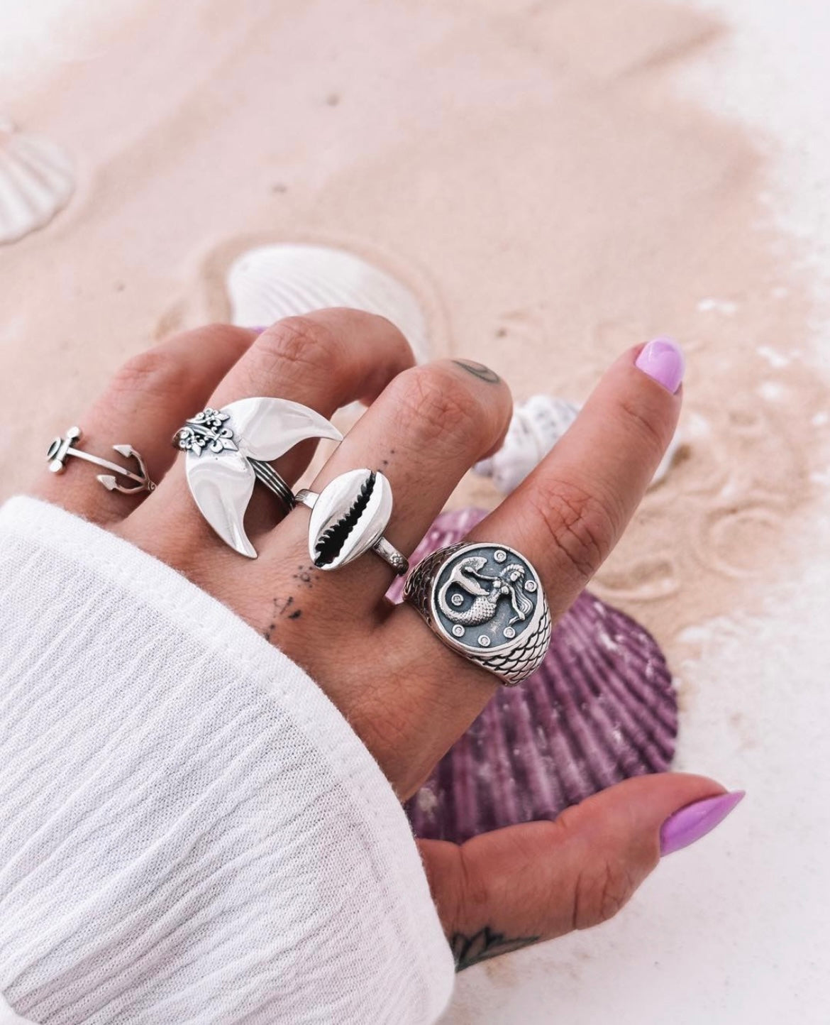 Detailed Mermaid Tail Ring