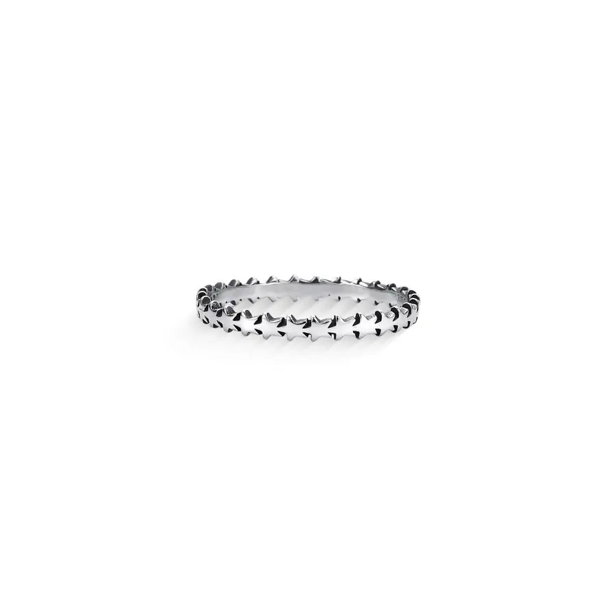 Plain star band ring