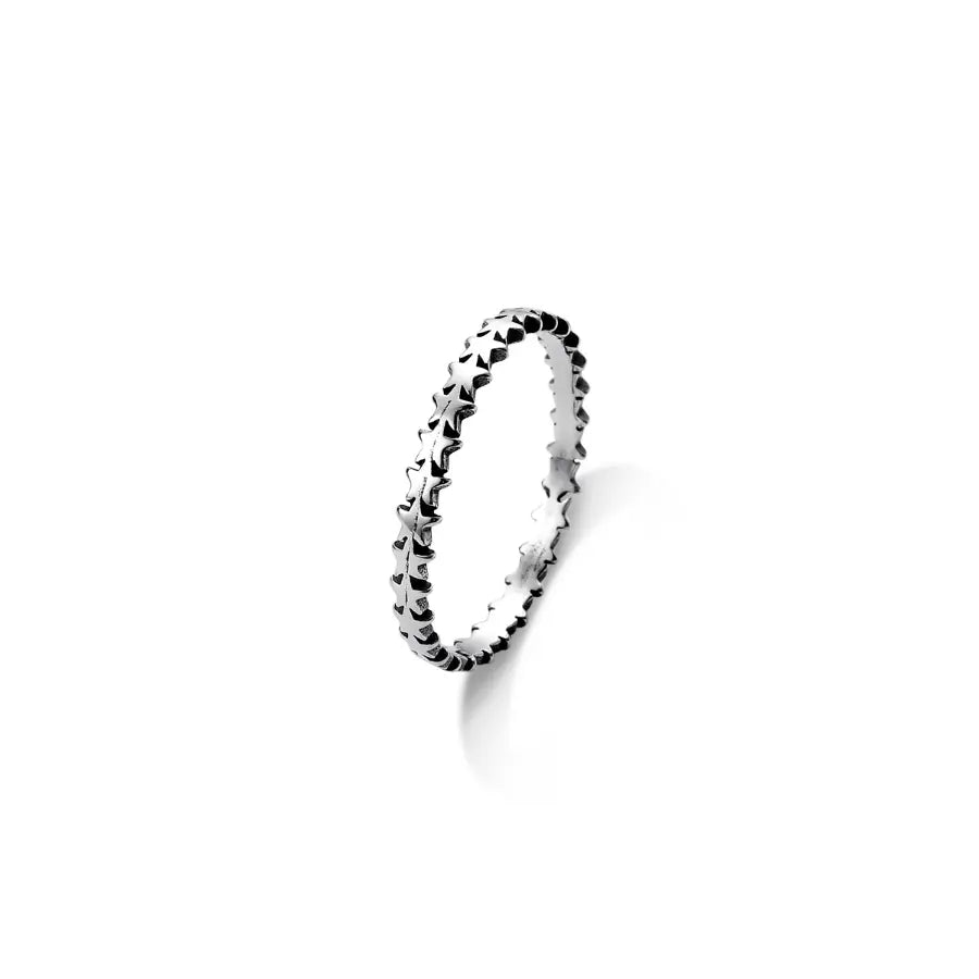 Plain star band ring