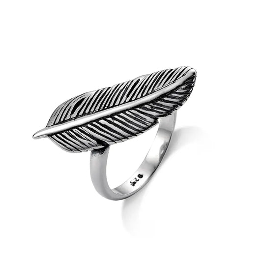 Elongated feather ring