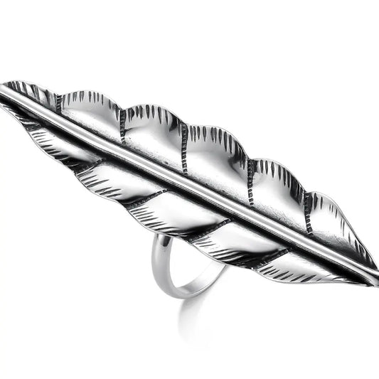 Statement leaf ring