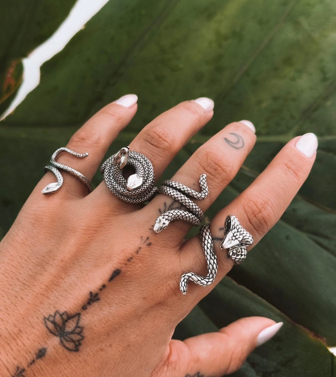 Adjustable Double Coiled Snake Ring