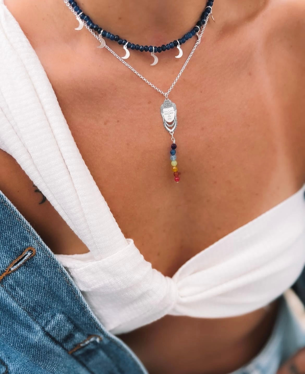 Seven Chakras Buddha Choker