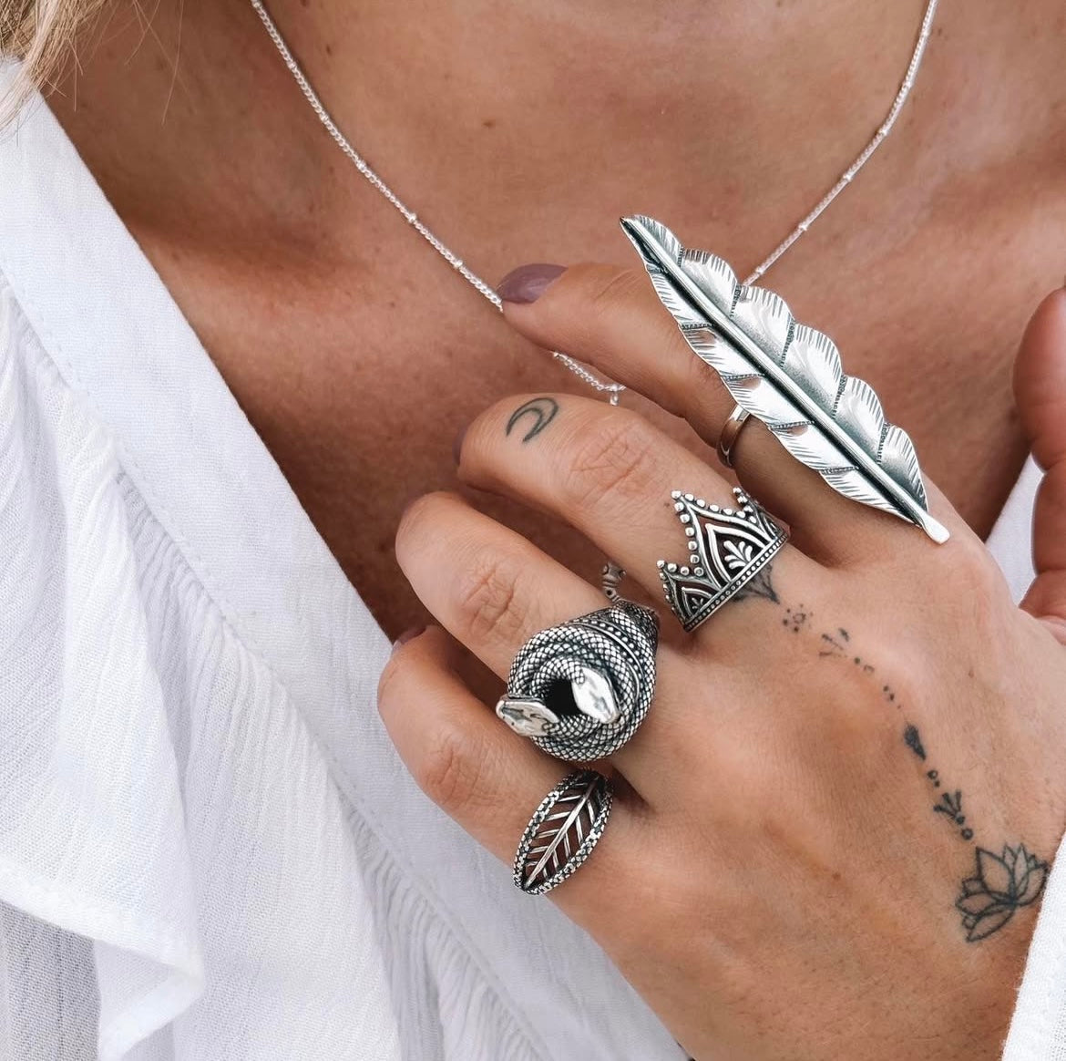 Adjustable Double Coiled Snake Ring