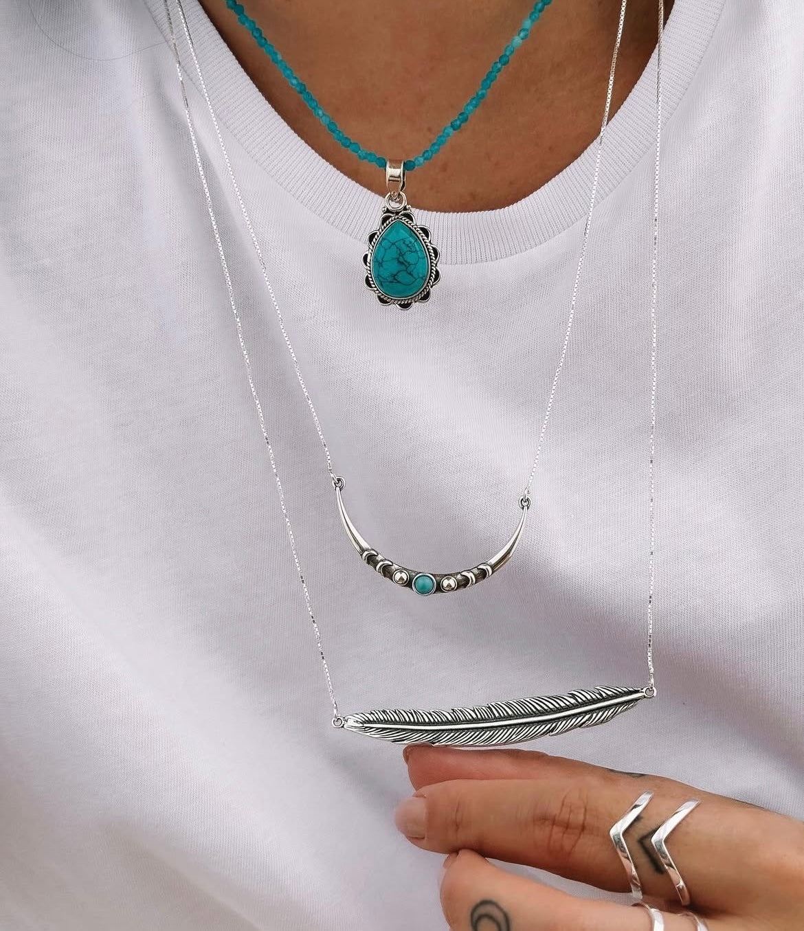 Elongated Leaf Necklace