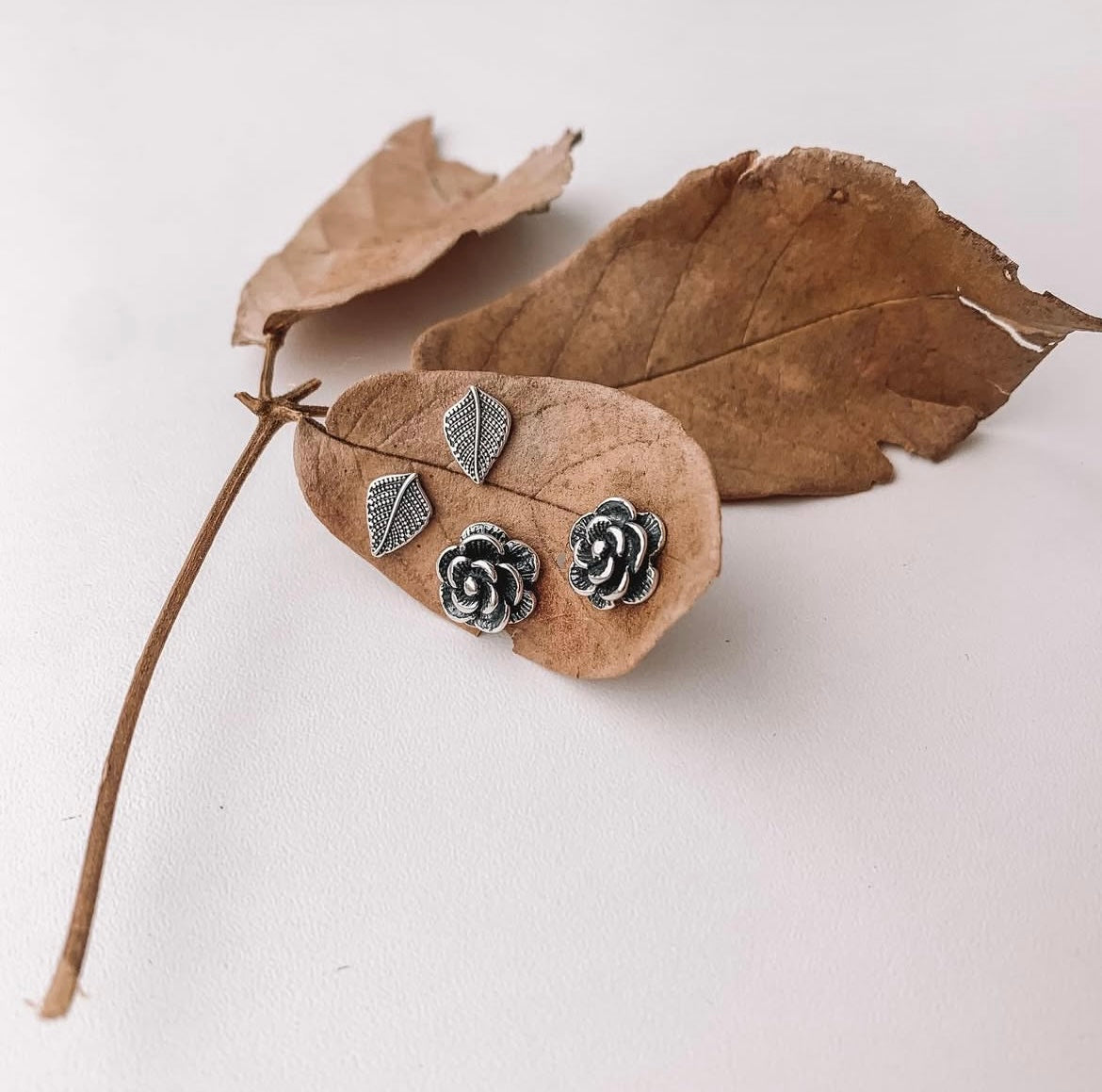 Boho Floral Stud Earrings