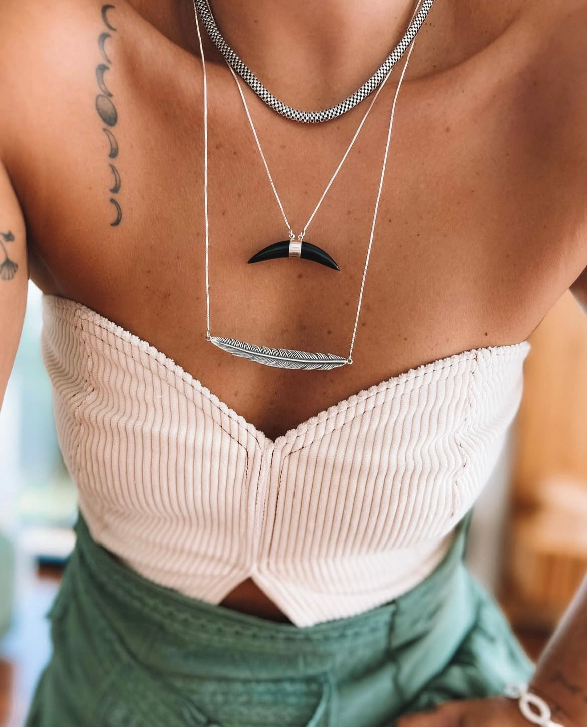 Elongated Leaf Necklace