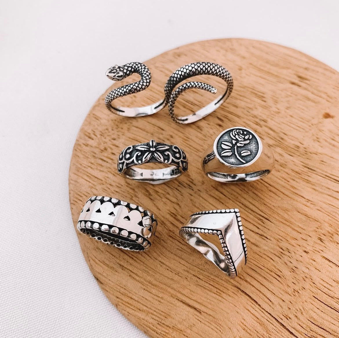 Adjustable Two Fingers Snake Ring