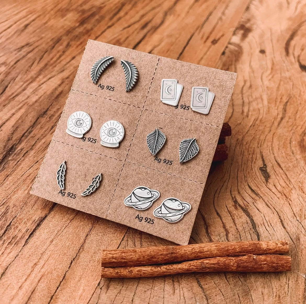 Slim Leaf Stud Earrings