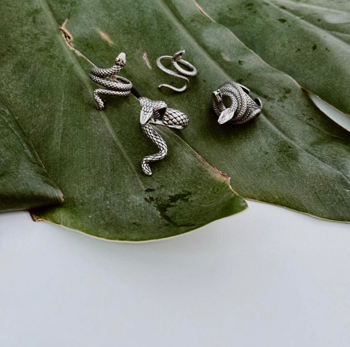 Adjustable Double Coiled Snake Ring
