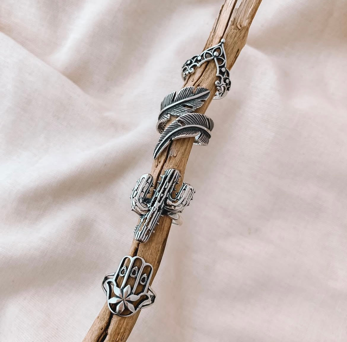 Feather Wrap Band Ring