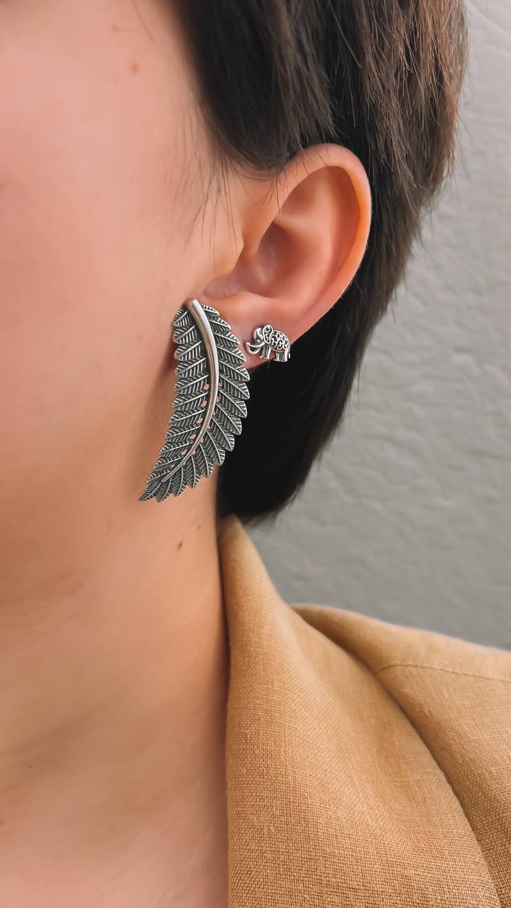 Oversized Bohemian Leaf Earrings