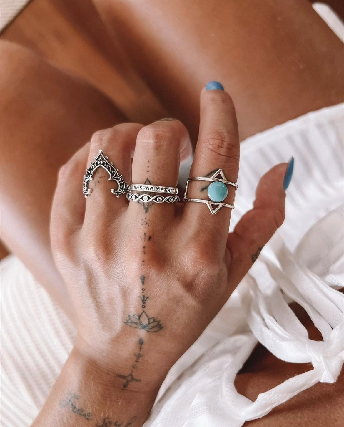 Bali Style Chevron Ring