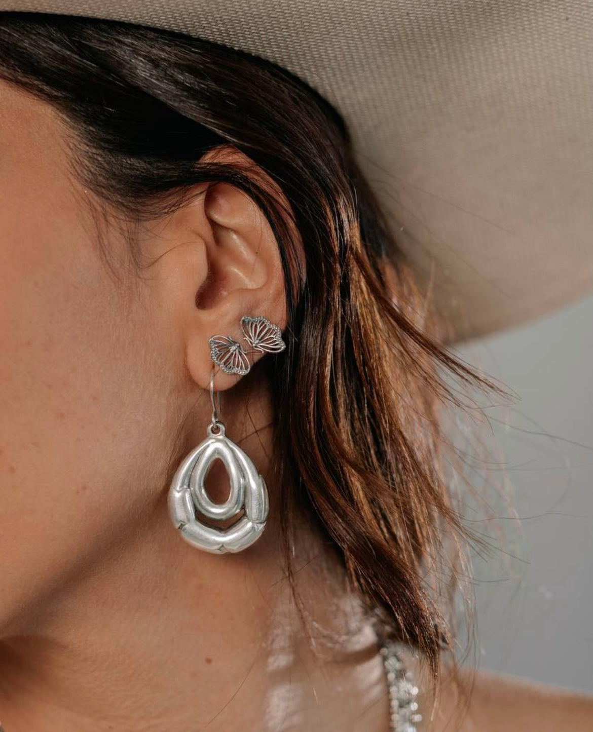 Cutout Butterfly Stud Earrings