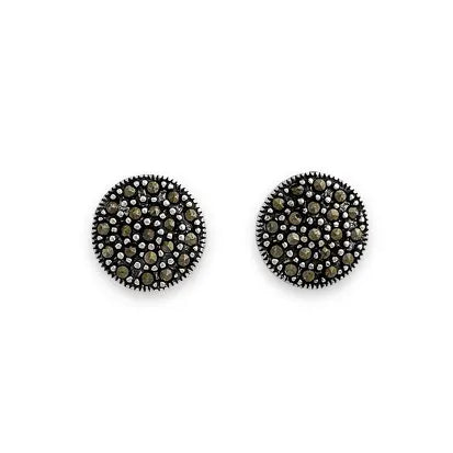 Marcasite mandala stud earrings