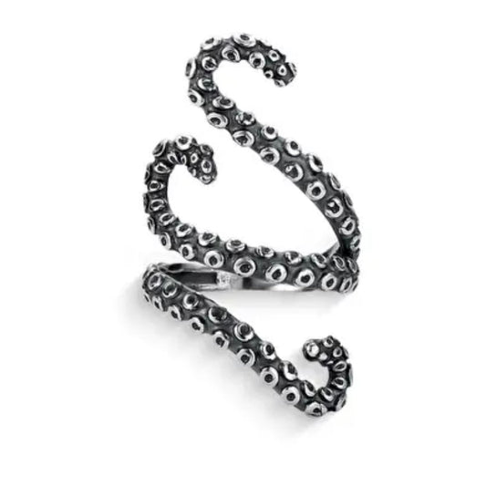 Adjustable octopus tentacle ring