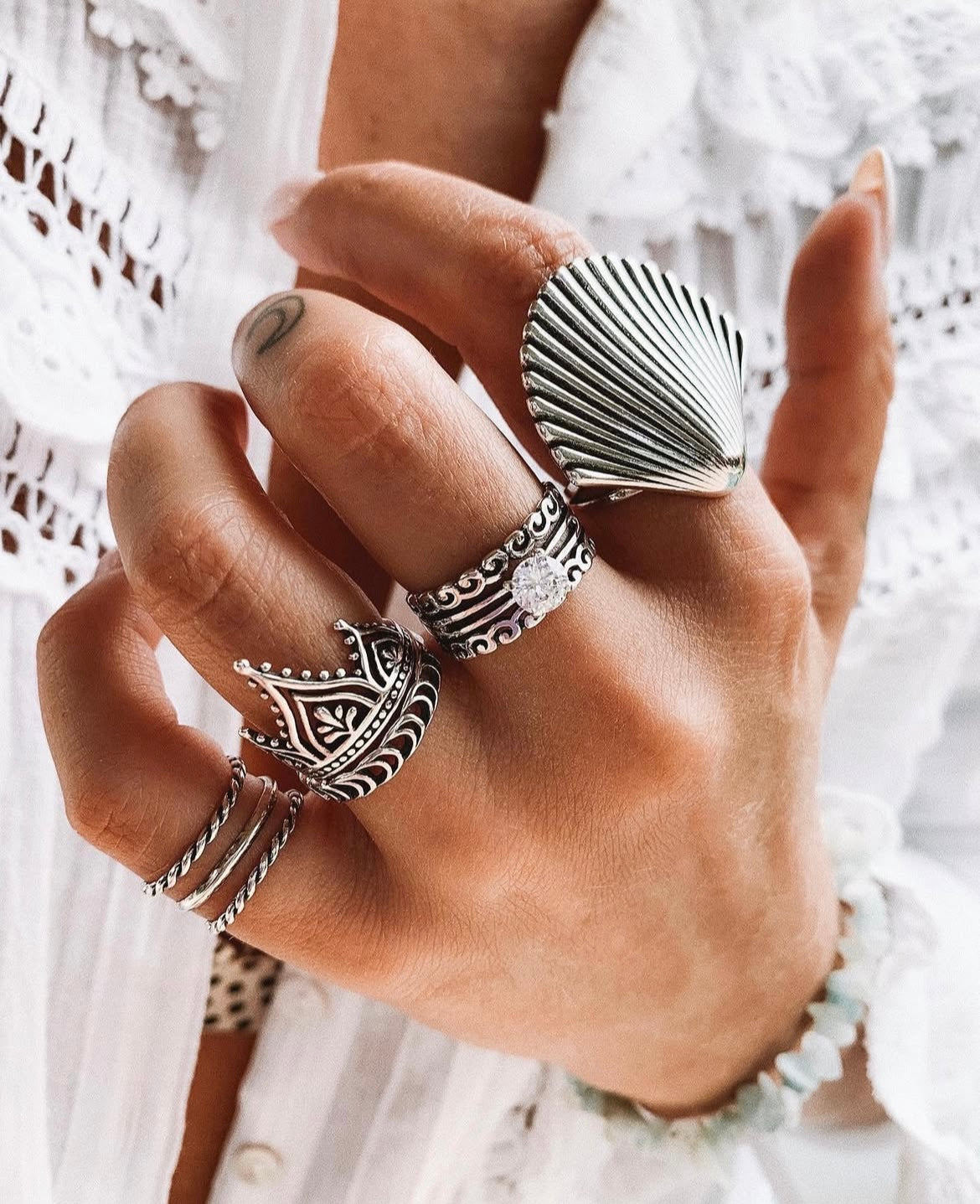 Statement Seashell Ring
