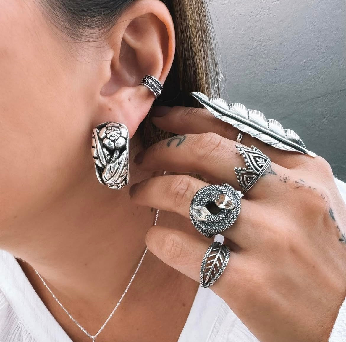 Adjustable Double Coiled Snake Ring