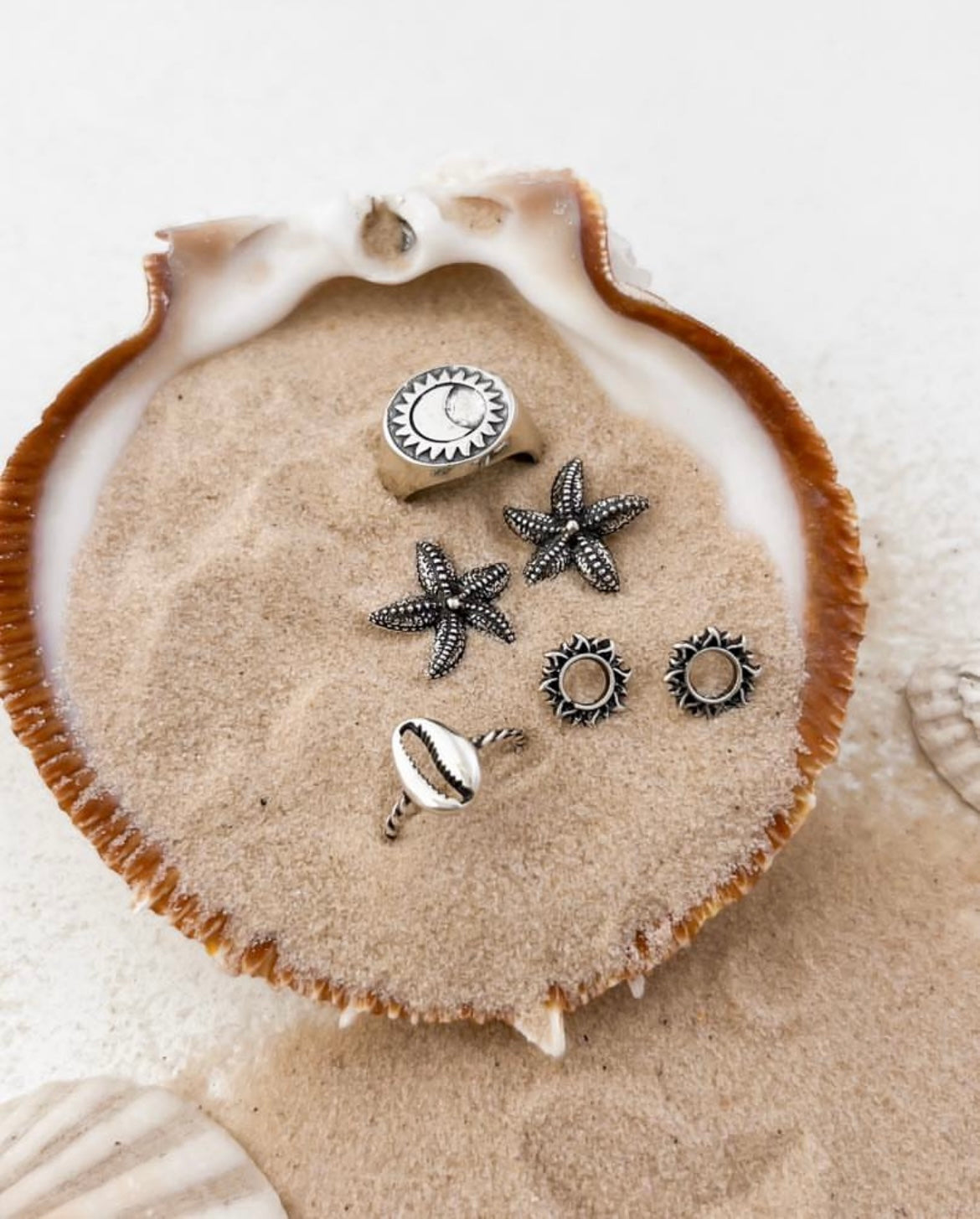 Textured Starfish Stud Earrings