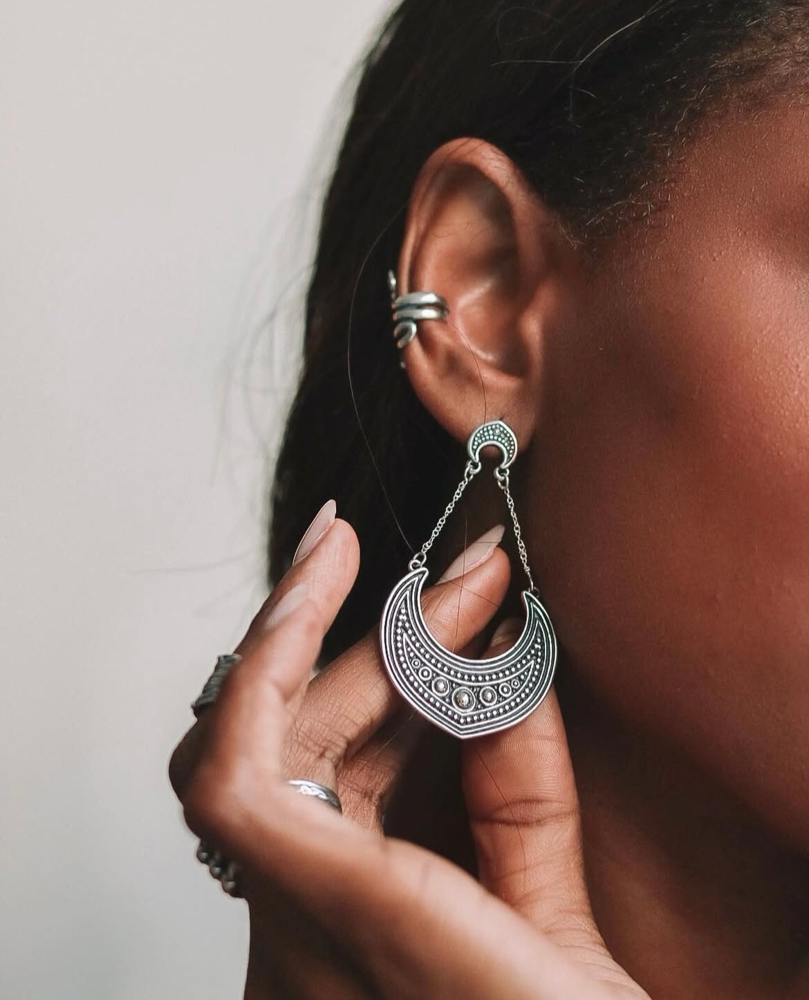 Crescent Dangle Earrings