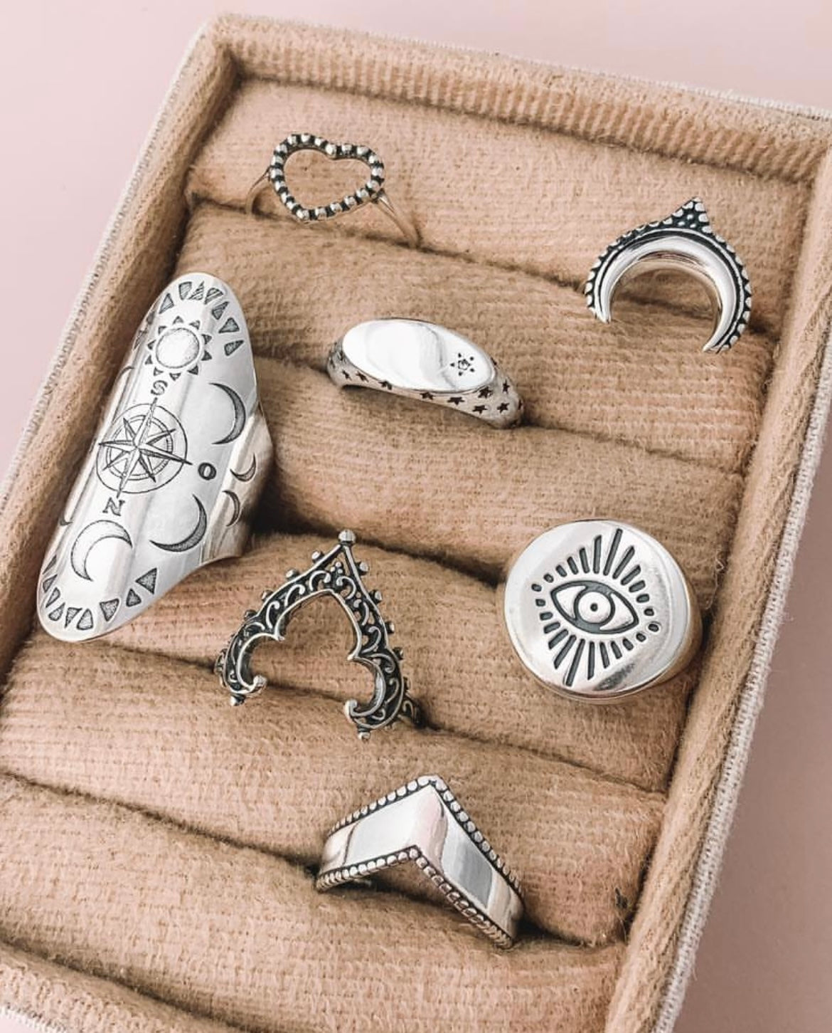 Bali Style Chevron Ring